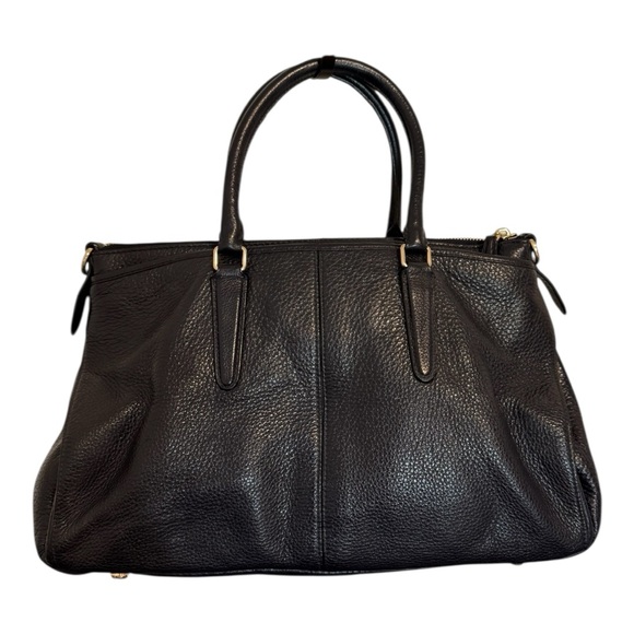 Coach Morgan Midnight Blue Pebbled Leather Bag - Picture 3 of 9